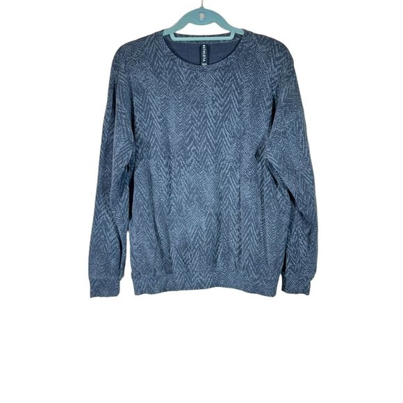 Athleta Studio to Street Sweatshirt Gray Medusa Print Size P Medium Crew Neck - Picture 1 of 7